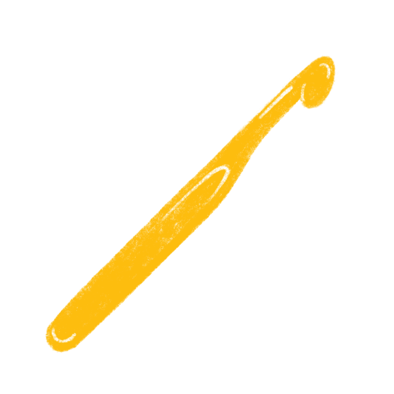 yellow crochet hook