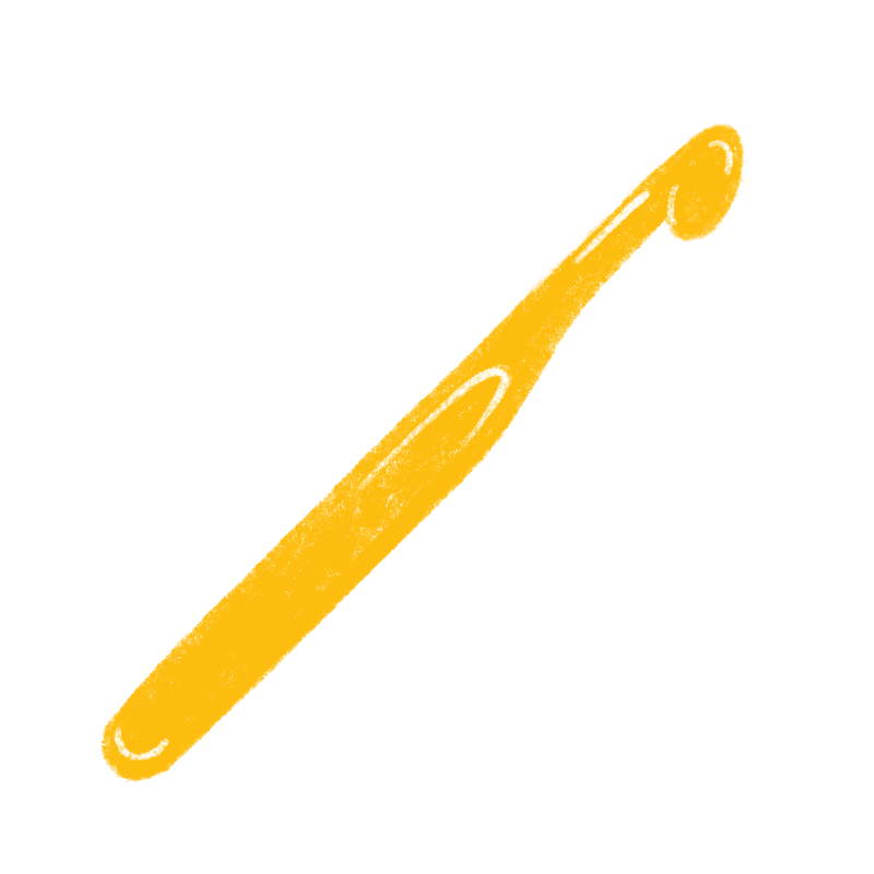 yellow crochet hook